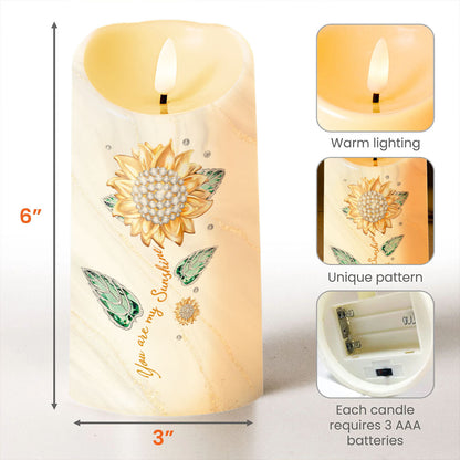 To My Daughter, Believe In Yourself, Sunflower Design - Personalized Custom LED Candle - DAU267_LECA