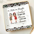Like Mother Like Daughter Awesome Reminder - Personalized Custom Jewelry Dish, Ceramic Dish, Square Shape - DAU272_SCRF