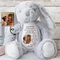 A Hug From Mom To My Daughter Photo And Hearts - Personalized Stuffed Bunny - DAU333_BUN