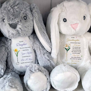 To My Daughter Better Than Being Your Mother Flower Butterfly Plush - Personalized Stuffed Bunny - DAU335_BUN