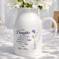 To My Daughter Better Than Being Your Mother Floral Birth Flower - Personalized Ceramic Flower Vase