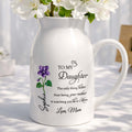 To My Daughter The Only Thing Better Birth Month Flower - Personalized Ceramic Flower Vase