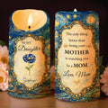 To My Daughter The Only Thing Better Than Being Your Mother Flower Starry Night - Personalized Custom LED Candle - DAU387_LECA