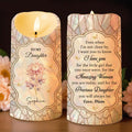To My Daughter, Amazing Woman Birth Month Flower and Butterflies - Personalized Custom LED Candle - DAU418_LECA