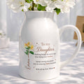 To My Daughter Nothing Brings Me More Joy With Birth Month Flowers - Personalized Ceramic Flower Vase