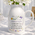 Mother And Daughter No Matter Where We Go With Custom Birth Flowers - Personalized Ceramic Flower Vase