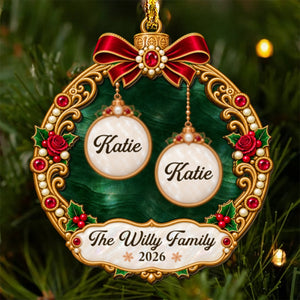 The Family wood ornament preview