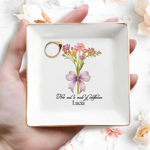 Wildflowers - Personalized Custom Jewelry Dish - DG008_SCRD
