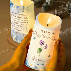Your Life Is A Blessing, Beauty, Laughter And Love - Personalized Custom LED Candle - DILA007_LECA