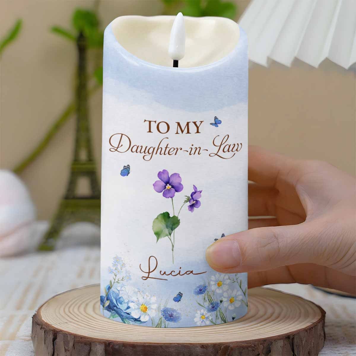 Your Life Is A Blessing, Beauty, Laughter And Love - Personalized Custom LED Candle - DILA007_LECA