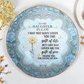 To My Daughter-In-Law, Thank You For Loving My Son Roses and Butterfly Design - Personalized Custom Jewelry Dish, Ceramic Dish, Round Shape - DILA012_RCRF