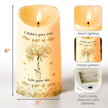 Gift Of Life, My Daughter-In-Law Love Message - Personalized Custom LED Candle - DILA023_LECA