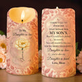 Honoring My Son's Choice, Celebrating Our Daughter-In-Law With Love - Personalized Custom LED Candle - DILA031_LECA