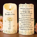 To My Daughter-in-Law, Love Forever With Butterflies And Flowers - Personalized Custom LED Candle - DILA048_LECA