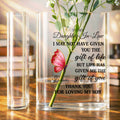 To My Daughter In Law Life Has Given Me The Gift Of You Butterflies - Personalized Acrylic Book Vase