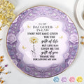 To My Daughter-In-Law, Gift Of Life, Flowers And Butterfly Design - Personalized Custom Jewelry Dish, Ceramic Dish, Round Shape - DILA055_RCRF
