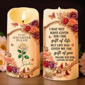 To My Daughter-In-Law, Roses And Butterflies - Personalized Custom LED Candle - DILA062_LECA