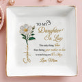To My Daughter-In-Law, Watching You Be A Mom, Flower Design - Personalized Custom Jewelry Dish, Square Ceramic Dish - DILA063_SCRD