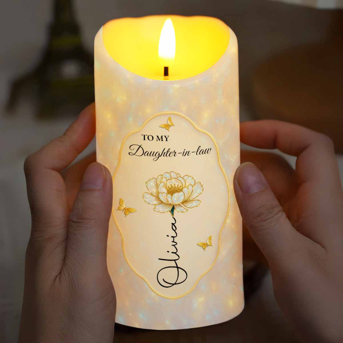 Thank You For Not Selling Him To The Circus, Flowers and Butterflies - Personalized Custom LED Candle - DILA064_LECA
