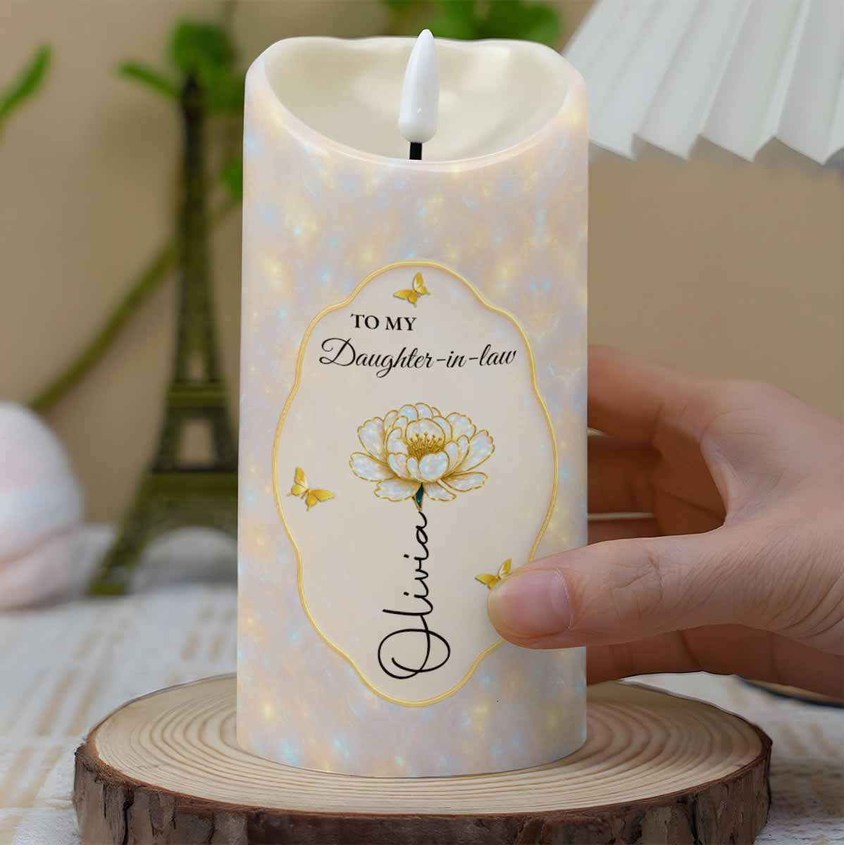 Thank You For Not Selling Him To The Circus, Flowers and Butterflies - Personalized Custom LED Candle - DILA064_LECA
