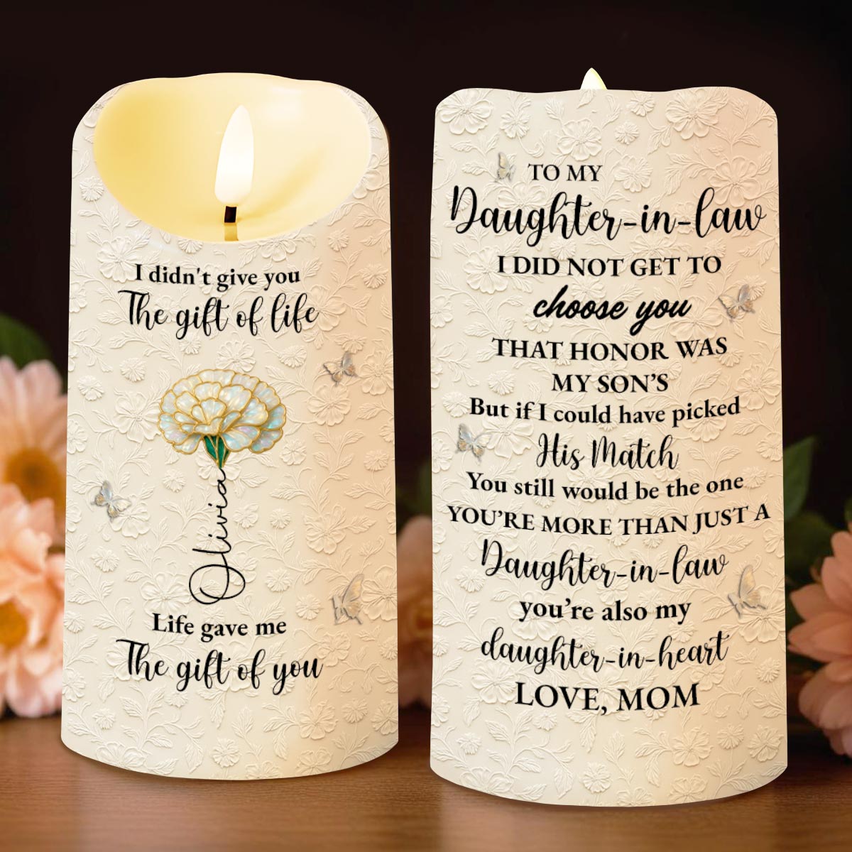 To My Daughter-In-Law, You're More Than Just A Daughter-In-Law - Personalized Custom LED Candle - DILA068_LECA