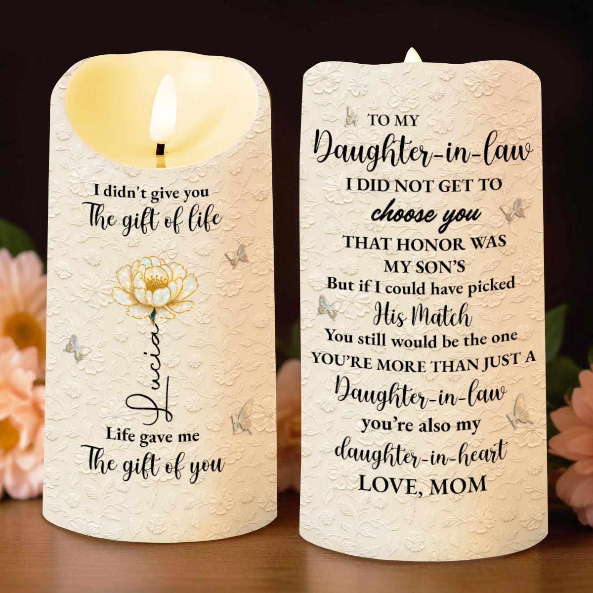 To My Daughter-In-Law, You're More Than Just A Daughter-In-Law - Personalized Custom LED Candle - DILA068_LECA