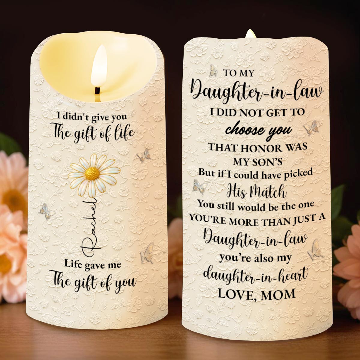To My Daughter-In-Law, You're More Than Just A Daughter-In-Law - Personalized Custom LED Candle - DILA068_LECA