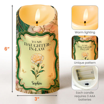 Gift Of Life, Flowers And Butterflies - Personalized Custom LED Candle - DILA070_LECA