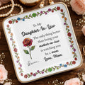 To My Daughter In Law The Only Thing Better Birth Month Flowers - Personalized Custom Jewelry Dish, Ceramic Dish, Square Shape - DILA099_SCRF