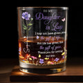 To My Daughter In Law Life Has Given Me The Gift Of You Birth Month Flowers - Personalized Custom Whiskey Glass - DILA116_RWG