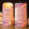 To My Daughter-In-Law I May Not Have Given You Life Flowers Butterflies - Personalized Custom LED Candle - DILA119_LECA