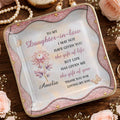 To My Daughter In Law Life Has Given Me The Gift Of You Flower - Personalized Custom Jewelry Dish, Ceramic Dish, Square Shape - DILA166_SCRF