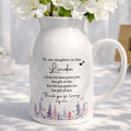 To My Daughter In Law Gift Of You Birth Month Flower - Personalized Ceramic Flower Vase