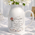 To My Daughter In Law Life Has Given Me The Gift Of You Flowers - Personalized Ceramic Flower Vase