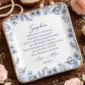 I Did Not Get To Choose You Floral Daughter In Law Gift - Personalized Custom Jewelry Dish, Ceramic Dish, Square Shape - DILA322_SCRF