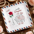 To My Daughter In Law More Than Just A Daughter Flower Envelope - Personalized Custom Jewelry Dish, Ceramic Dish, Square Shape - DILA333_SCRF