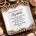 To My Daughter In Law Leopard Pattern Jewelry Dish Gift - Personalized Custom Jewelry Dish, Ceramic Dish, Square Shape - DILA354_SCRF