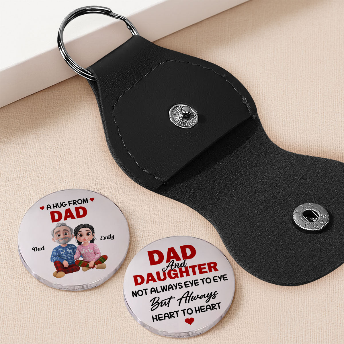 A Hug From My Dad - Personalized Pocket Hug - Christmas Gift For Daughter