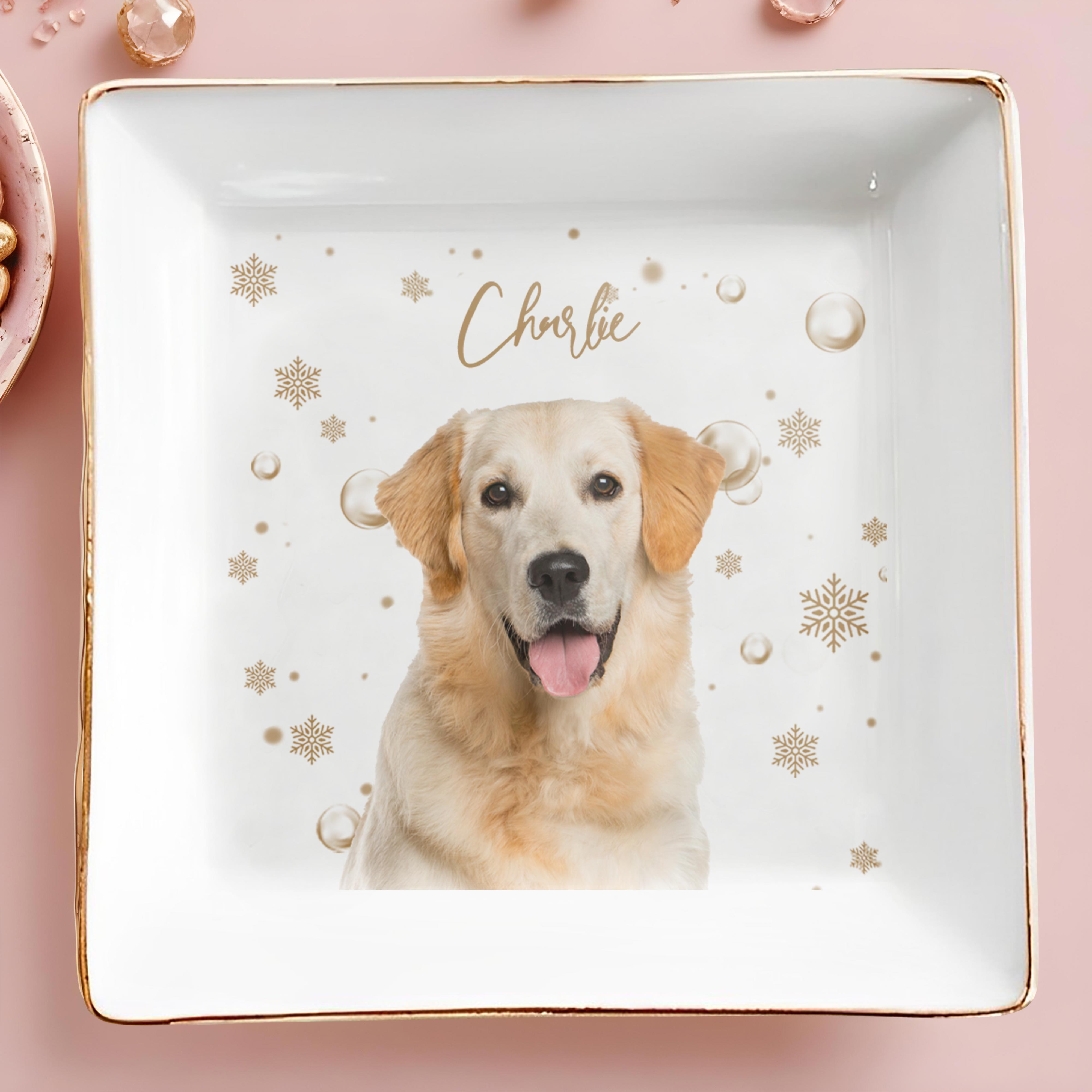 Capture The Joy Of Your Beloved Pet - Personalized Custom Jewelry Dish - DOG004_SCRD