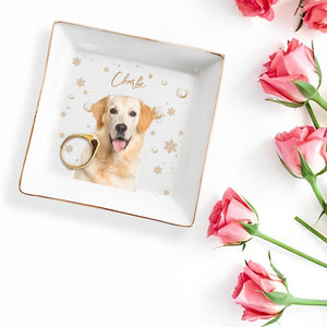 Capture The Joy Of Your Beloved Pet - Personalized Custom Jewelry Dish - DOG004_SCRD
