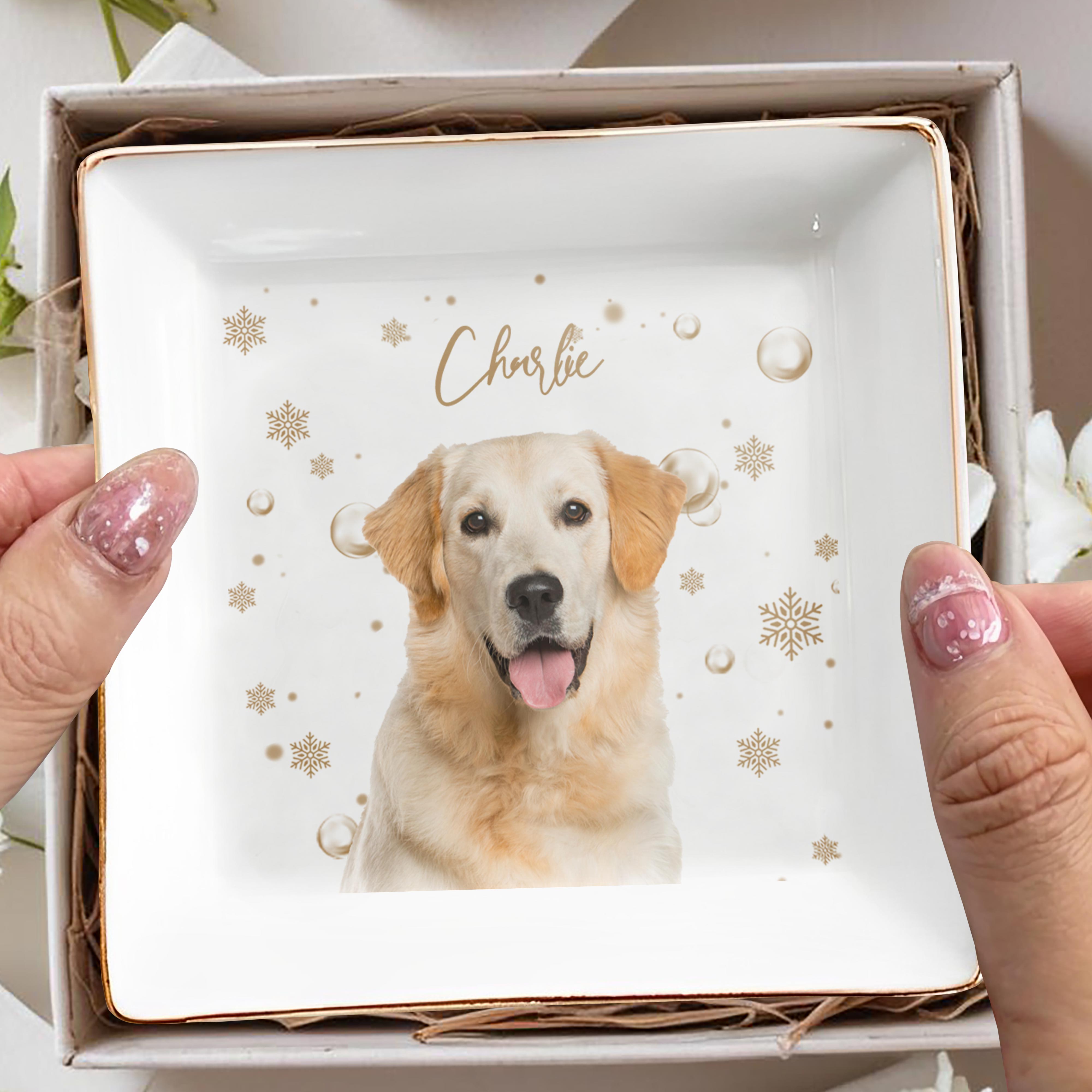 Capture The Joy Of Your Beloved Pet - Personalized Custom Jewelry Dish - DOG004_SCRD