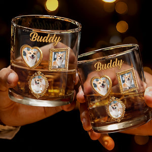 A Loyal Companion And Love That Never Ends Photo Frames - Personalized Custom Whiskey Glass - DOG141_RWG