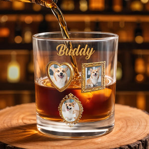 A Loyal Companion And Love That Never Ends Photo Frames - Personalized Custom Whiskey Glass - DOG141_RWG