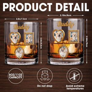 A Loyal Companion And Love That Never Ends Photo Frames - Personalized Custom Whiskey Glass - DOG141_RWG