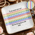 A Wise Woman Once Said And She Lived Happily Ever After Colorful Pattern - Personalized Custom Jewelry Dish, Ceramic Dish, Square Shape - DTG039_SCRF