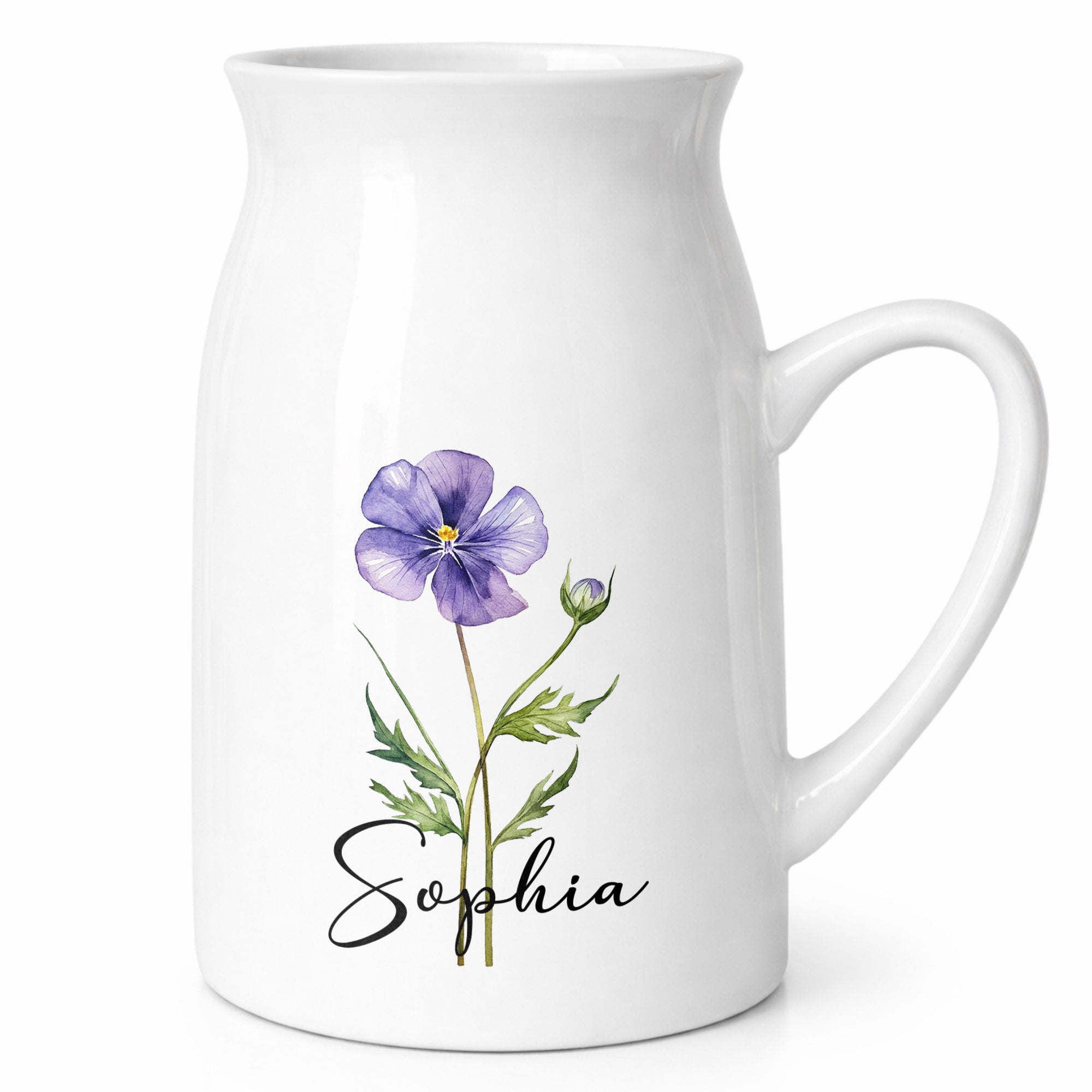 A Beautiful Bloom For A Beautiful Soul With Birth Month Flower - Personalized Ceramic Flower Vase