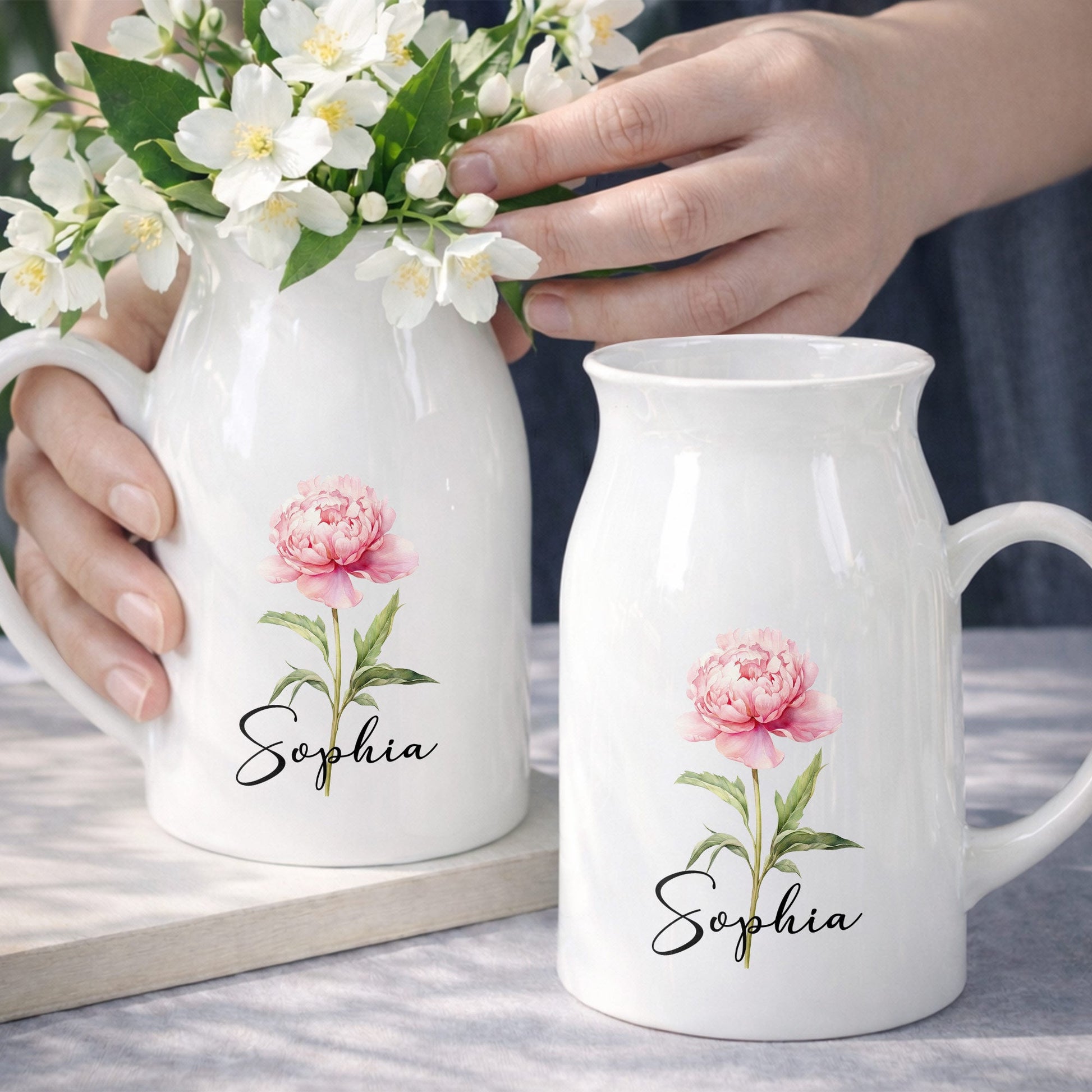 A Beautiful Bloom For A Beautiful Soul With Birth Month Flower - Personalized Ceramic Flower Vase