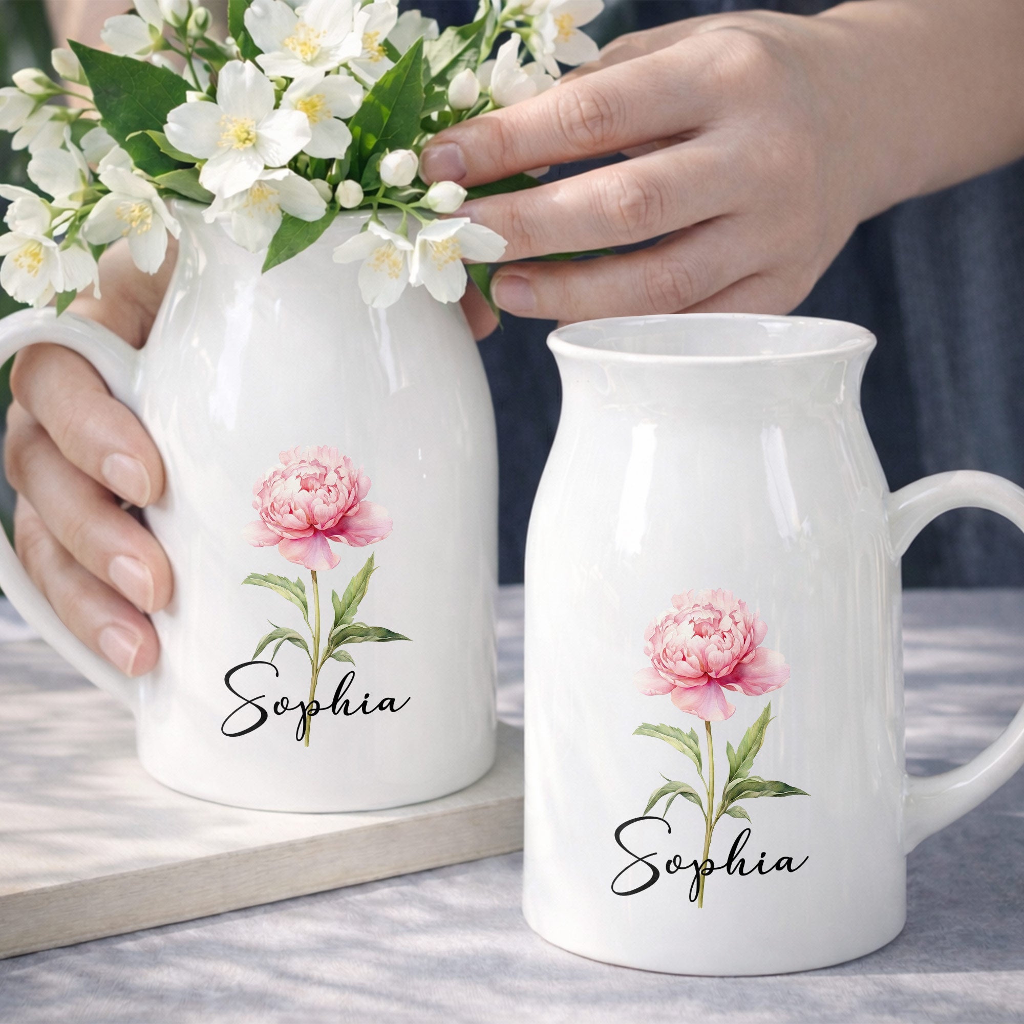 A Beautiful Bloom For A Beautiful Soul With Birth Month Flower - Personalized Ceramic Flower Vase
