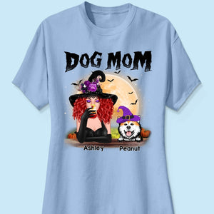 Dog Mom In Halloween Witch Costume Personalized Shirt