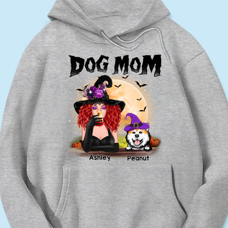 Dog Mom In Halloween Witch Costume Personalized Shirt